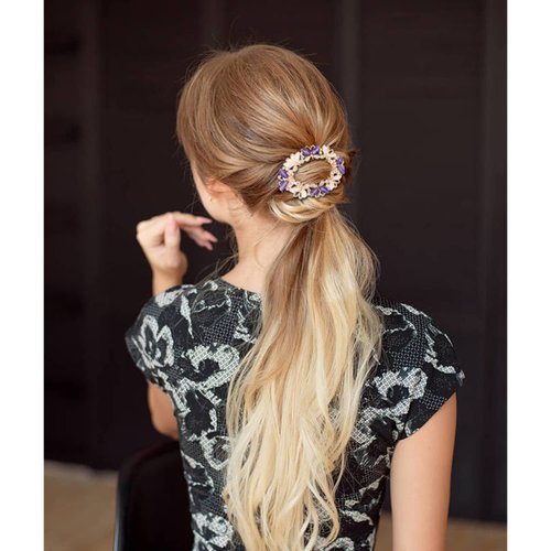 inSowni 4 Pack Gold Glitter Sparkly Gems Crystal Rhinestones Pearls Butterfly Metal French Barrettes Alligator Snap Hair Clips Pins Accessories for Women Girls