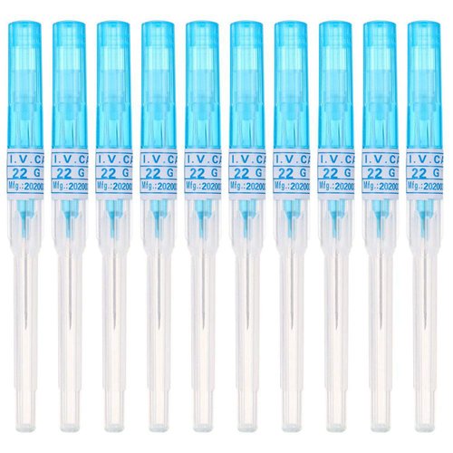 JinYan Piercing Needles 10PCS 22G IV Catheter Needles Kit Piercing for IV Start Kits,Ear Nose Piercing Needles Supply(22G)