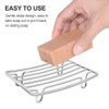 GUUKAR Bar Soap Dish Holder for Shower Bathroom Stainless Steel Rust Proof Self Draining with Beige Soap Saver Pad
