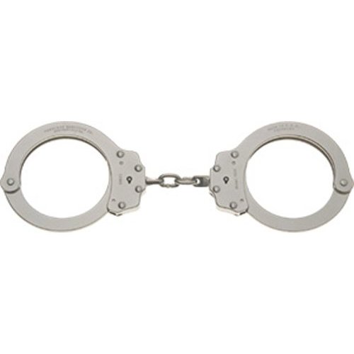 Peerless Handcuffs Company Oversize Chain Link Handcuff, Nickel Finish