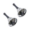 Adorox Silver Steel Hand Bell for Wedding Events Decoration, Call Bell, Alarm, Jingles (1)