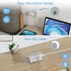 Ultra Thin Flat Extension Cord 10 FT, TESSAN Small Flat Plug Power Strip with 3 USB Charger (1 USB C), 3 Outlets Desk Charging Station, 10 Feet Long Slim Plug for Travel, Dorm Room, Office Essentials