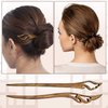 8 Pieces Wooden Hair Sticks Japanese Hair Chopstick for Women Bun Maker, Chinese Chopstick Hair Pins for Women Long Hair Handmade Chignon Maker Hair Accessories (Classic Pattern)