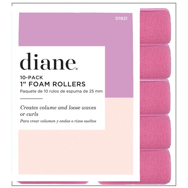 Diane Foam Rollers, Pink, 1 Inch
