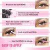 Fluffy Lash Clusters with Bottom Lashes Cluster Eyelash Extensions Thick Volume Individual Lashes 320pcs ALPHONSE Lash Extension Clusters for Beginners (150D+200D, 12-20mm)