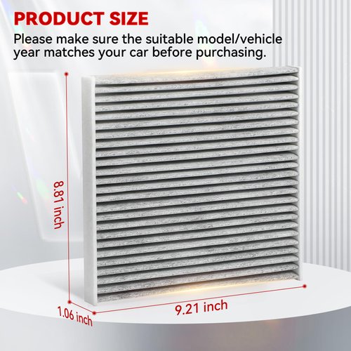 CP134 CF10134 Cabin Air Filter includes Activated Carbon for Honda, Accord Crosstour, Civic, Crosstour, CR-V, Odyssey, Passport, Pilot, Ridgeline, Acura CSX ILX MDX RDX RL RLX TL TLX TSX by VEPAGOO