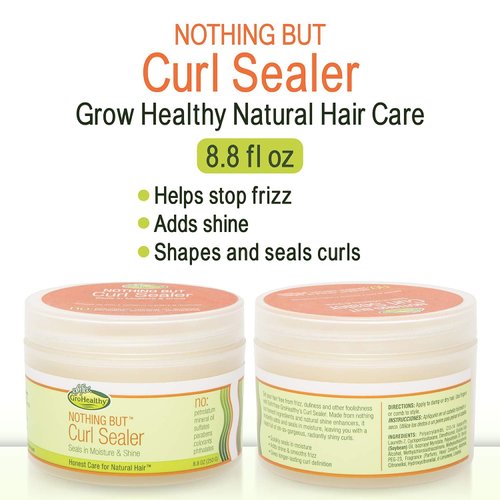 NOTHING BUT Curl Sealer - Gentle Non-Irritating Sulfate-Free Sealer Moisturizes and Adds Shine for All Types of Curly, Healthy, Natural Hair 8.8oz Single