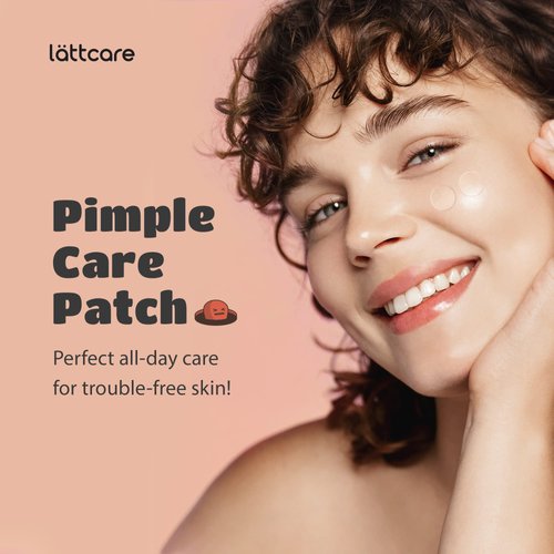 lattcare Pimple Care Patches | Hydrocolloid Acne Patches | Acne Spot Treatment for Blemishes and Zit | Vegan, Cruelty Free Patches | Two Sizes 12mm & 9mm (64 Count)