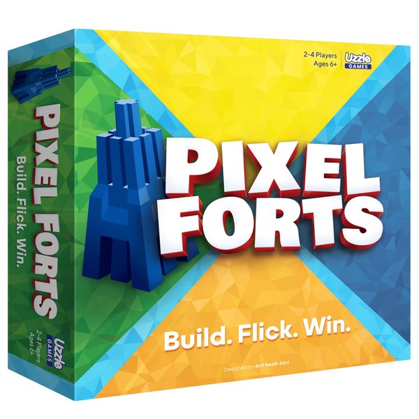 Pixel Forts Board Game by Uzzle Games | Fun Games for Kids (Age 6+), Teens, Family Board Games | Build Your Defense & Protect Your Fort, Interactive Building Game for Home, School, Work & Travel