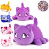 TUAOMRWJ 61-PCS-Spider Cat Plush +60-Stickers-Plush,Cat Plush Toys Blind Box Cat Plush Series-100% Polyester Embroidery Plush Pillow-Cute Popular Cat Plush Collectibles(Spider Cat Plush)