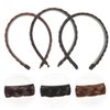 Lurrose 3 Pcs Women Hair Plaited Braided Headbands Synthetic Hairpieces Braid Wig with Teeth Hair Band Hair Hoop Hair Accessories
