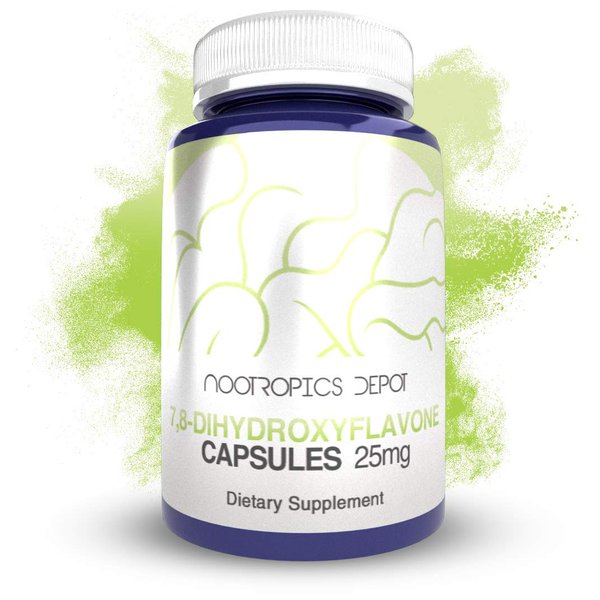 7,8-Dihydroxyflavone Capsules | 25mg | 60 Count | 7,8 DHF | Nootropic Brain Booster | Supports Cognitive Function and Brain Health