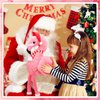 Blueweenly 18 Inch Christmas Flamingo Stuffed Animal Toy with 4 Small Christmas Plush Flamingo with Santa Hat Inside Pink Plushie Christmas Plush Decoration for Flamingo Party Decor