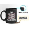 Bubble Hugs Police Officer Coffee Mug 11oz Black - I'M A Lootenant Lewtenant Loutenant I Lead People - Police School Academy College Graduation Coworker Funny Police Man Sergeant Military