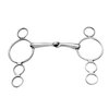 Korsteel Stainless Steel Jointed 3 Ring Dutch Gag Bit, Silver, 5.5"