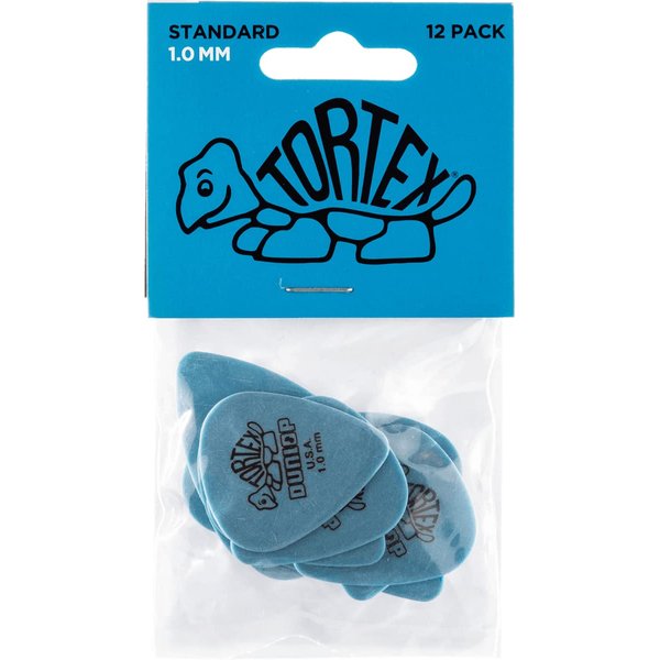 JIM DUNLOP Standard 1.0mm Blue Guitar Pick, 12 Pack