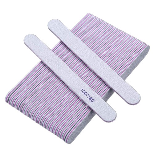 BTYMS 25Pcs Nail Files 100/180 Grit Double Sided Emery Board Nail Buffering Files for Acrylic and Natural Nails