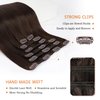MIFIL Human Hair Clip ins Dark Brown Human Hair Extensions 14 Inch 70g Hair Extensions Human Hair for Women Remy Human Hair Extensions(14inch,7pcs, 70g)
