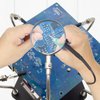 Kaisiking Helping Hand Soldering Third Hand Soldering Tool PCB Holder with Soldering Iron Stand, Metal Base Flexible Metal Arms for Soldering, Electronic Repair