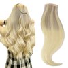 HOTBANANA Tape in Hair Extensions, 20 Inch Tape in Hair Extensions Human Hair 20pcs 50g Ombre Ash Blonde to Golden Blonde and Platinum Blonde Tape Hair Extensions Straight Remy Human Hair Extensions