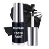 QIUFSSE Black Tooth Paint Cosmetic,Temporary Black Teeth Paint for Halloween Special Effects Goth Makeup,Professionally Create Black Out Tooth Makeup,Safe,Quick Dry and Realistic（Black）