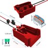 Power Wheel Adapter with Fuse&Switch for Milwaukee 18V Battery, Non-Blown Tight Battery Adapter with 4Pcs 30A Fuse and Wire Terminal, 12 AWG Wire, DIY Use for Truck, Robotics,RC Toys and Work Lights