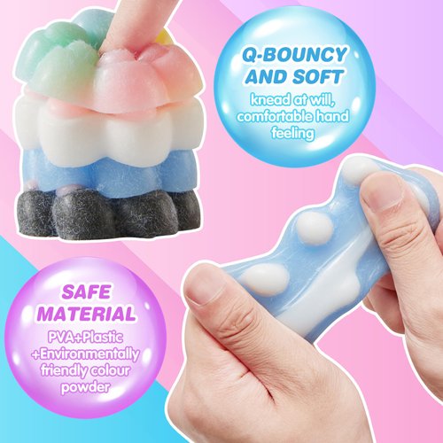 8Pcs Taba Squishy Cat Paw Squeeze Toys, Squishy Fidget Toy, Kawaii Squishies Sensory Toys, Pinch Family Squishy Toys, Cat Paws Mochi Toys,Stress Relief for Party Favors,Novelty Things for Adults Kids
