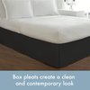 TODAY'S HOME Classic Tailored, Microfiber, 14" Drop Length Bed Skirt Dust Ruffle, King, Black