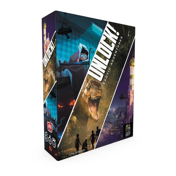 UNLOCK! Exotic Adventures Card Game | Escape Room Games for Adults and Kids | Mystery Games for Family Game Night | Ages 10 and up | 1-6 Players | Average Playtime 1 Hour | Made by Space Cowboys