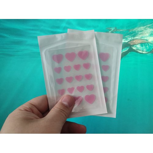 Smileplus, Acne pimple patch Skin care facial Hydrocolloid acne absorbing cover patches cute heart fashion, Blemish Spot, Skin Treatment, Facial Stickers 36pc, pink, 1.47cm 6pcs;0.98cm 12pcs