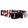 K9 Bytes Flag Soft Adjustable Dog Collar with Quick Release Buckle Extra Small