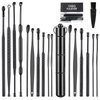 17 Pcs Ear Wax Removal, Ear Cleaner Ear Wax Removal Tool, Ear Cleaning Kit Earwax Removal Kit Stainless Steel Ear Pick Set with Cleaning Brush and Storage Box…