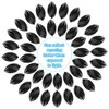 PATIKIL Marquise Gems, 100 Pcs 15x7mm Acrylic Rhinestones Flat Back Navette Horse Eye Crystal Gems for Jewelry Making DIY Craft, Black