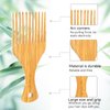 2Pcs Hair Pick Comb for Curly Hair Bamboo Hair Pick Beard Pick Comb Afro Hair Picks No Frizz Wide Tooth Comb Hair Picks for Men Lift Detangle Hair Comb
