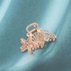 Vacaonio Minimalist Gold Small Hair Claw Clamp Non Slip Hairclips Jaw Starfish Shell Hairclip Barrette Medium Thick Hair Claw Metal Gold Holder Hair Clips Decorative Hair Accessories for Women