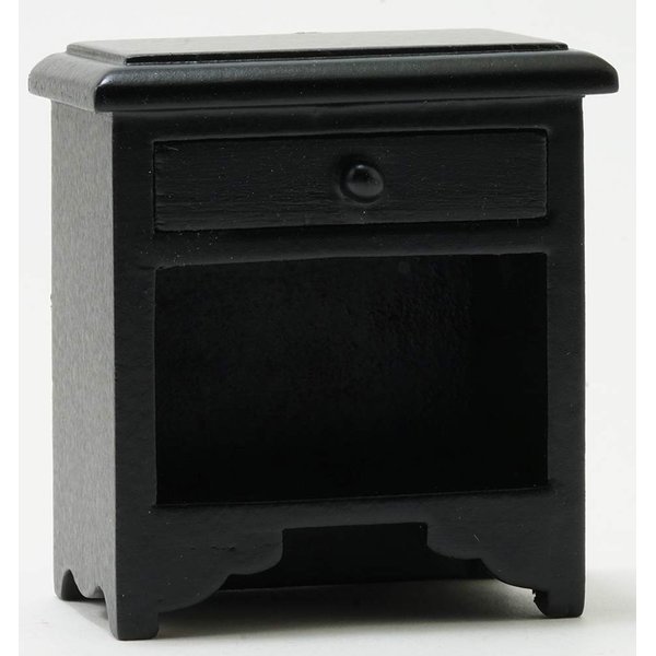 Classics by Handley Dollhouse Miniature Night Stand, Black