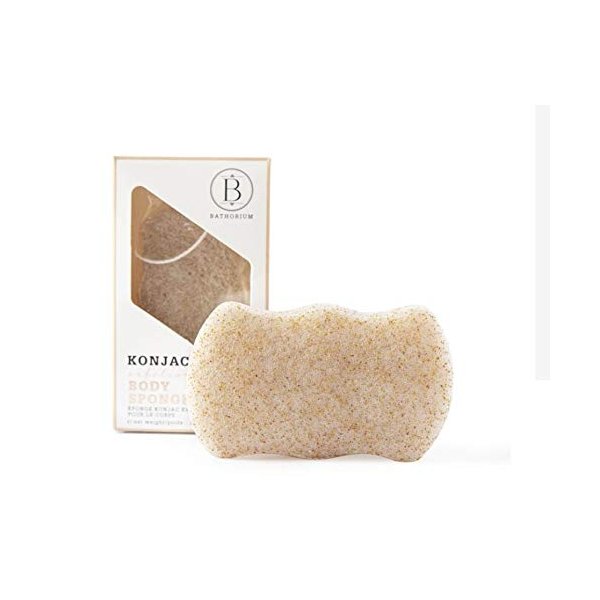 Bathorium Konjac Walnut Shell Exfoliating Body Sponge 35 Grams