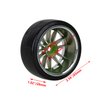 Mxfans 4PCS RC1/10 On Road Car Drift Smooth Wheel Tires & Plastic Plating Golden 12-Spoke Wheel Rims