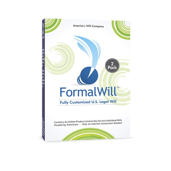 FormalWill Fully Customized U.S. Legal Will Kit - (Software Key) Valid in Every State – 2 Pack for Spouses/Couples.