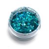 NOCTÍS Blue turquoise glitter for manicures and pedicures, nail art glitters, easy to use