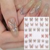 5D Butterfly Nail Art Stickers Decals Self-Adhesive Nail Decoration Accessories Pegatinas Uñas Nail Supplies for Woman Girls DIY Nail Art Design