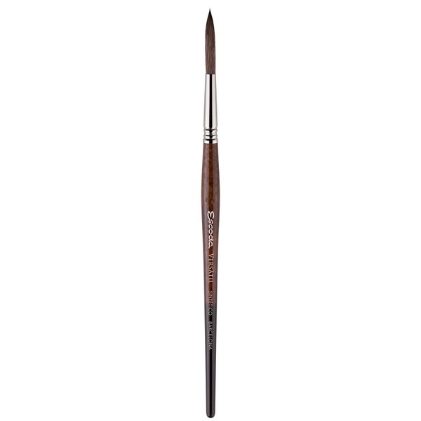 Escoda Versatil 1549 Series Artist Watercolor and Acrylic Paint Brush, Short Handle, Rigger, Size 4