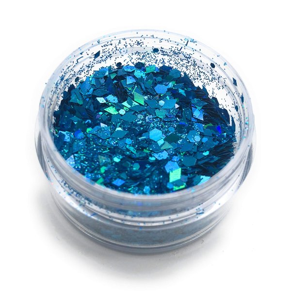 NOCTÍS Blue glitter for manicures and pedicures, nail art glitters, easy to use