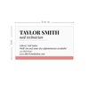 Personalized Modern Hairstylist Business Cards / 100 Custom Feminine Business Cards / 2" x 3.5" Small Flat Pink Black Beauty Salon Business Card Pack/Made in The USA