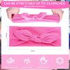 32 Pcs Women's Headbands Bows Headwraps Turban Bow Headband Rabbit Ears Headband with Bow Non Slip Hair Band Bows for Women Bow Head Scarf Workout Running Sport Sweat Elastic Hair Wrap Accessories