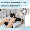 AREMOD 40W Nail Dust Collector Portable Nail Vacuum Cleaner Nail Fan Suction Machine Nail Art Salon Cleaning Equipment with 2 Dust Collecting Bags（White)