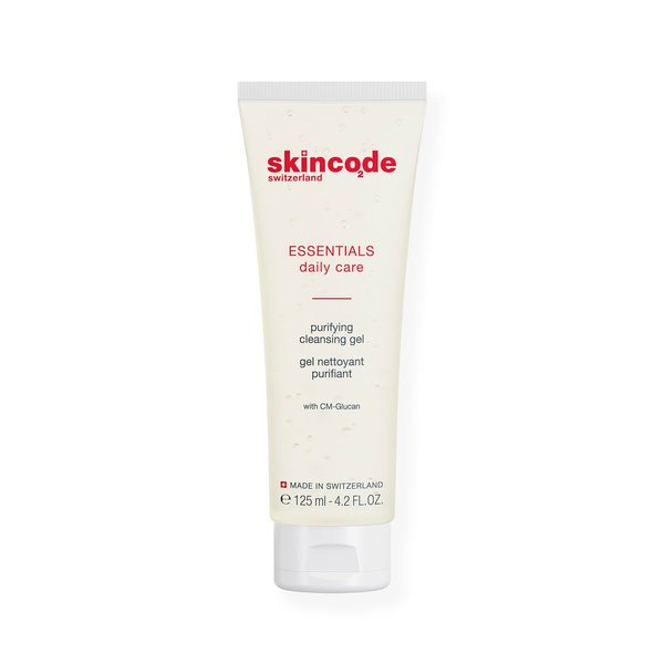 Skincode Essentials Purifying Cleansing Gel - Deep Cleansing Formula | Removes Makeup & Regulates Sebum | with CM-Glucan, Pro-Vitamin B5 & Botanical Extracts | For All Skin Types (4.2 Oz / 125 mL)
