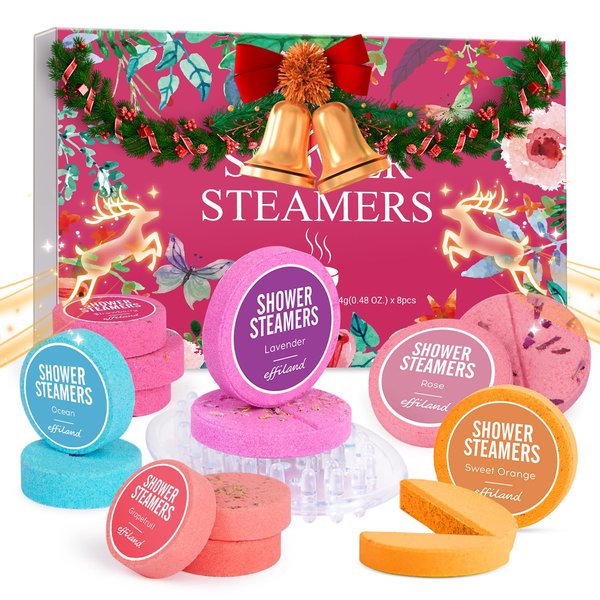 EFFILAND Shower Steamers Aromatherapy -14 Pack Shower Steamers Self Care & SPA Relaxation Gifts for Women and Mom Who Has Everything,Stocking Stuffers for Women,Christmas Gifts