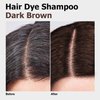 Dark Brown Hair Dye Shampoo 3 in 1 for Gray Hair, Long-lasting & Natual Hair Color Shampoo, Instant Hair Dye for Men Women, Effect in Minutes 16.9 Fl Oz(Dark Brown)