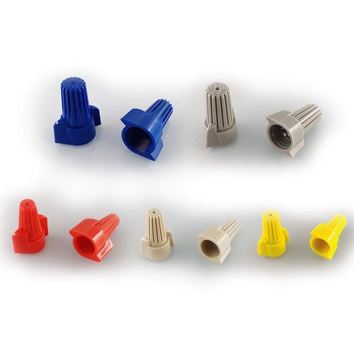 WAHSURE 50Pcs Electrical Wire Connectors Twist Caps,Winged Screw Nuts Kit with Spring Insert for HVAC,6-22 AWG